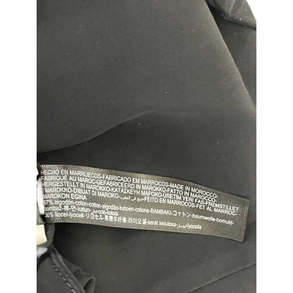 Massimo Dutti Womens Flared Pants EU 40 US 8 Trouser Black midrise 5003/803 NWT_7